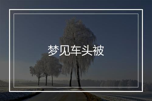 梦见车头被