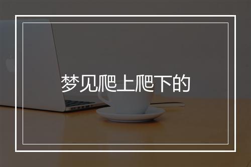 梦见爬上爬下的