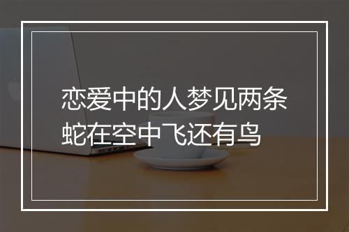 恋爱中的人梦见两条蛇在空中飞还有鸟