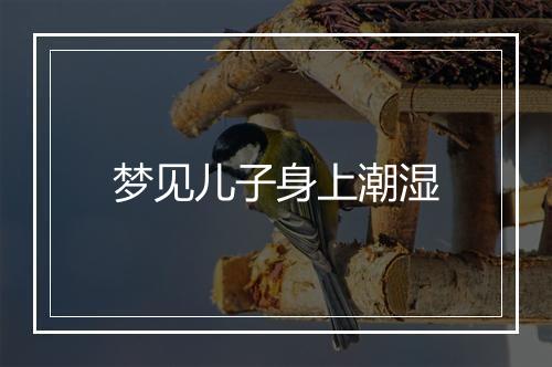 梦见儿子身上潮湿