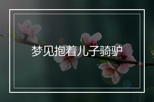 梦见抱着儿子骑驴