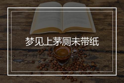 梦见上茅厕未带纸