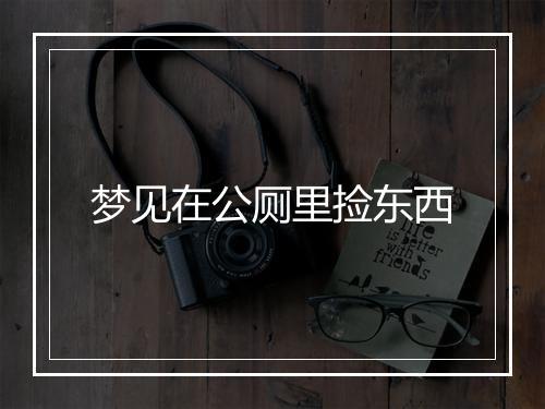 梦见在公厕里捡东西