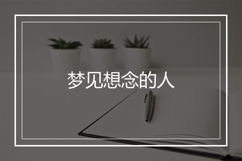 梦见想念的人