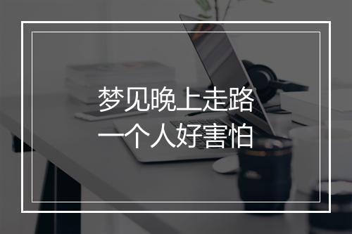 梦见晚上走路一个人好害怕