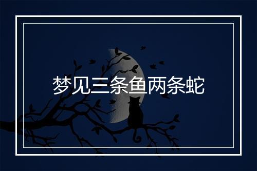 梦见三条鱼两条蛇