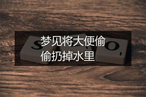 梦见将大便偷偷扔掉水里