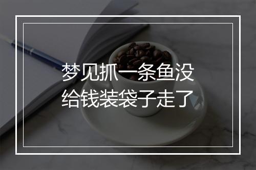 梦见抓一条鱼没给钱装袋子走了