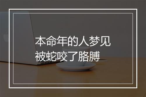 本命年的人梦见被蛇咬了胳膊