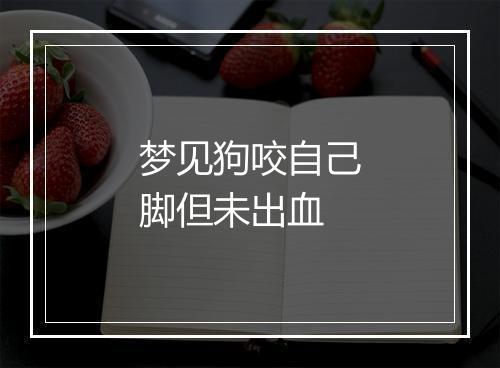 梦见狗咬自己脚但未出血