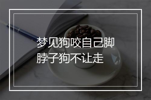 梦见狗咬自己脚脖子狗不让走