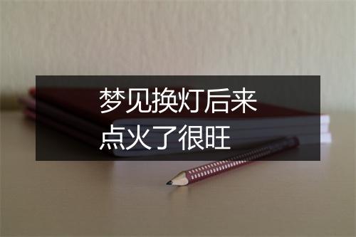 梦见换灯后来点火了很旺