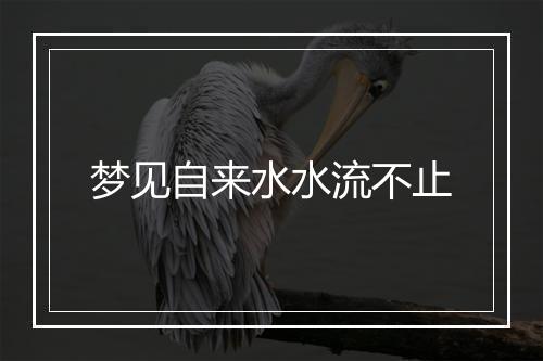 梦见自来水水流不止