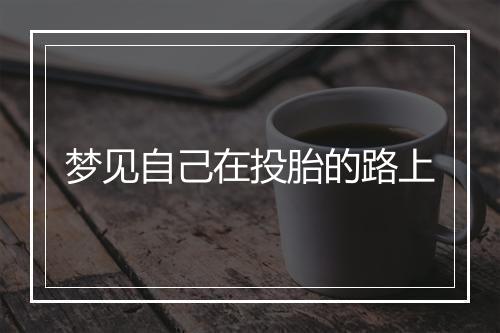 梦见自己在投胎的路上