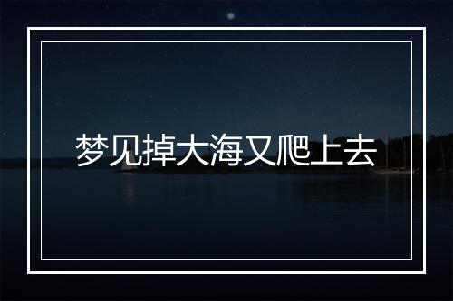 梦见掉大海又爬上去