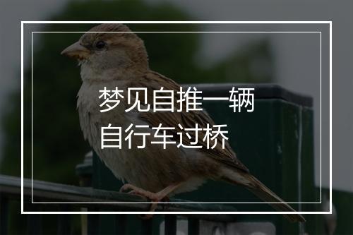 梦见自推一辆自行车过桥