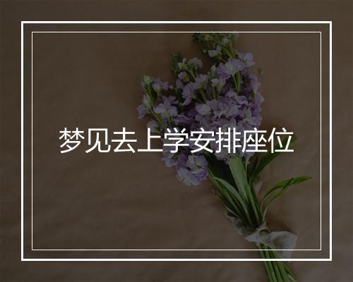 梦见去上学安排座位