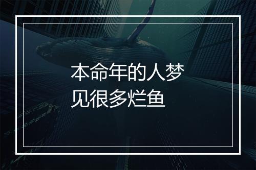 本命年的人梦见很多烂鱼