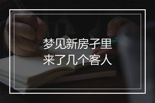 梦见新房孑里来了几个客人