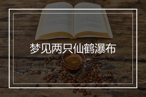 梦见两只仙鹤瀑布