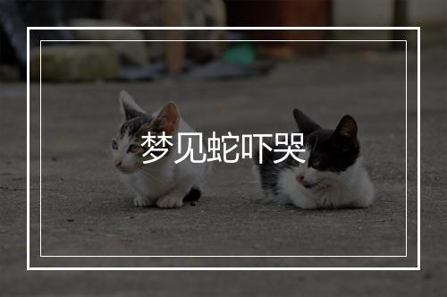 梦见蛇吓哭