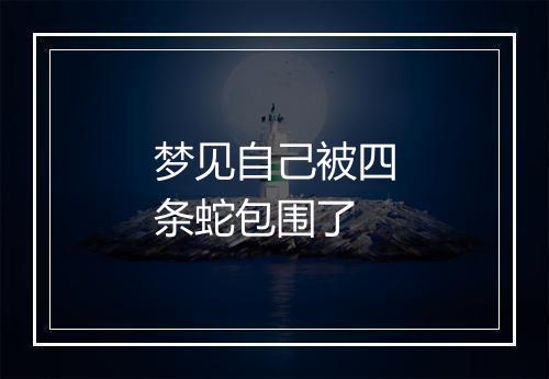 梦见自己被四条蛇包围了