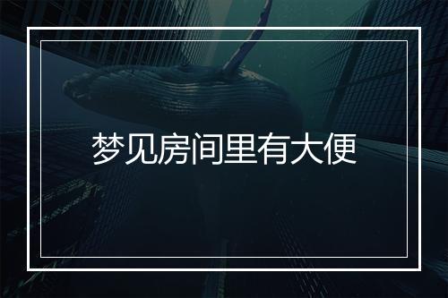 梦见房间里有大便