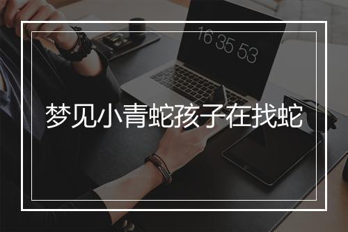 梦见小青蛇孩子在找蛇