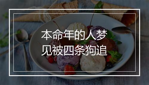 本命年的人梦见被四条狗追