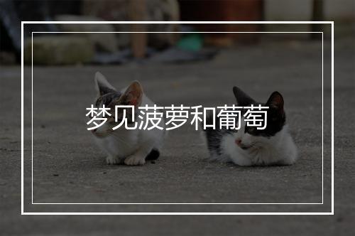 梦见菠萝和葡萄