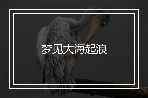 梦见大海起浪