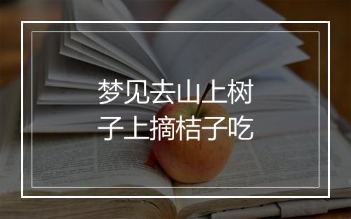 梦见去山上树子上摘桔子吃