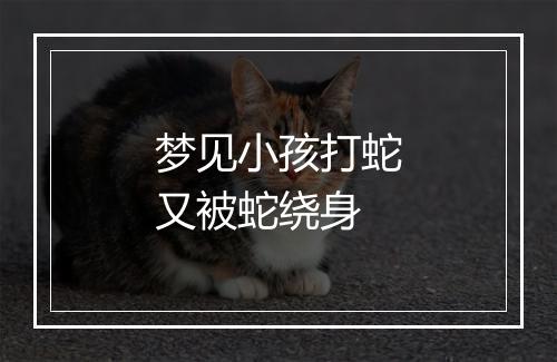 梦见小孩打蛇又被蛇绕身