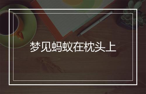 梦见蚂蚁在枕头上