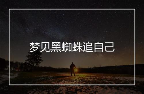 梦见黑蜘蛛追自己