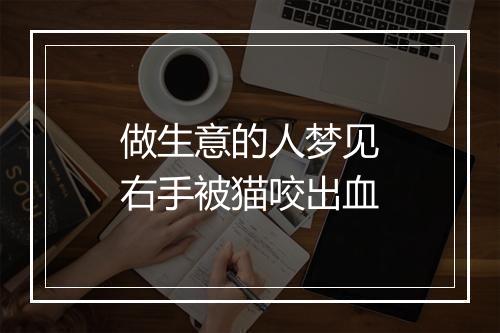 做生意的人梦见右手被猫咬出血