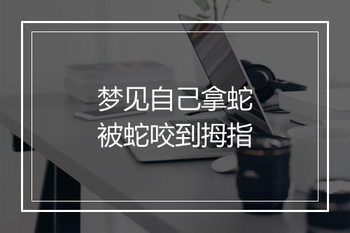 梦见自己拿蛇被蛇咬到拇指