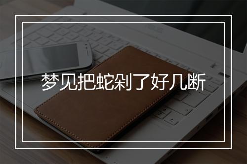 梦见把蛇剁了好几断