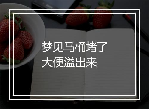 梦见马桶堵了大便溢出来