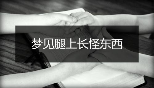 梦见腿上长怪东西