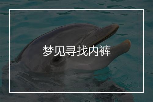 梦见寻找内裤