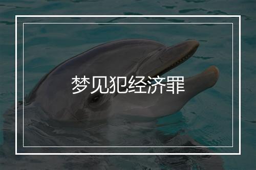 梦见犯经济罪