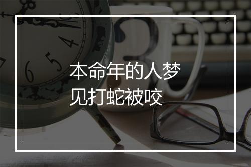 本命年的人梦见打蛇被咬