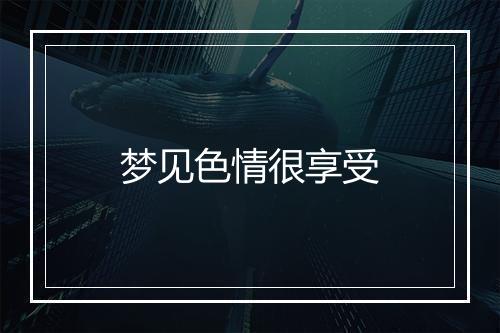 梦见色情很享受