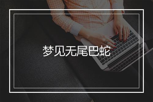 梦见无尾巴蛇