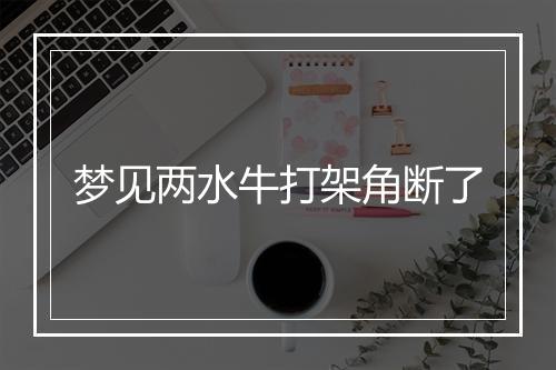 梦见两水牛打架角断了