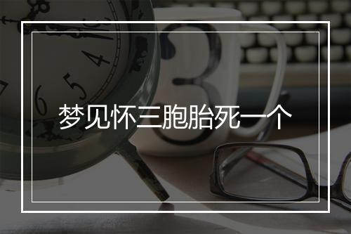 梦见怀三胞胎死一个