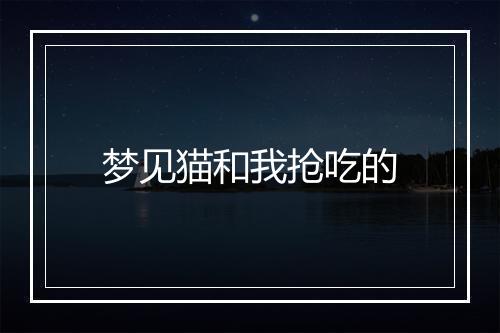 梦见猫和我抢吃的