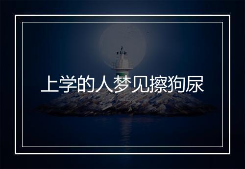 上学的人梦见擦狗尿