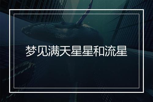 梦见满天星星和流星